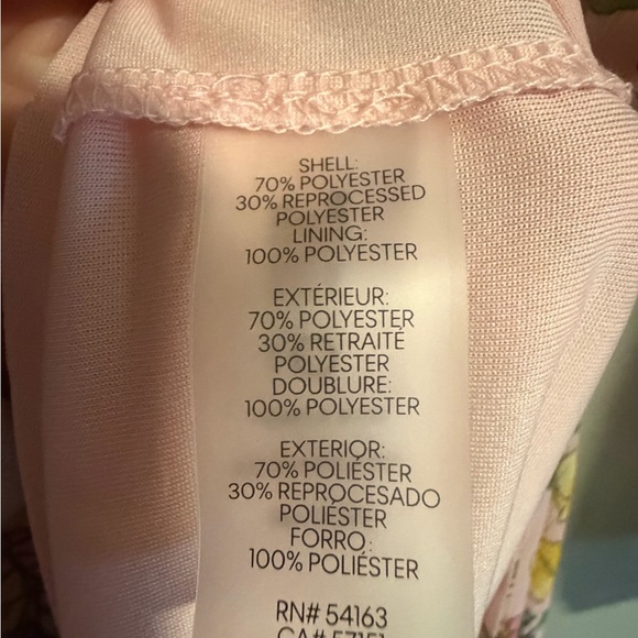 Tommy Hilfiger Floral 3/4 Balloon Sleeve Faux Wrap Dress Womens 14 pink Multi - Picture 15 of 15